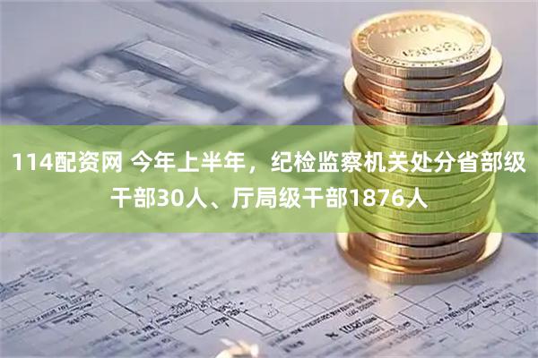 114配资网 今年上半年，纪检监察机关处分省部级干部30人、厅局级干部1876人