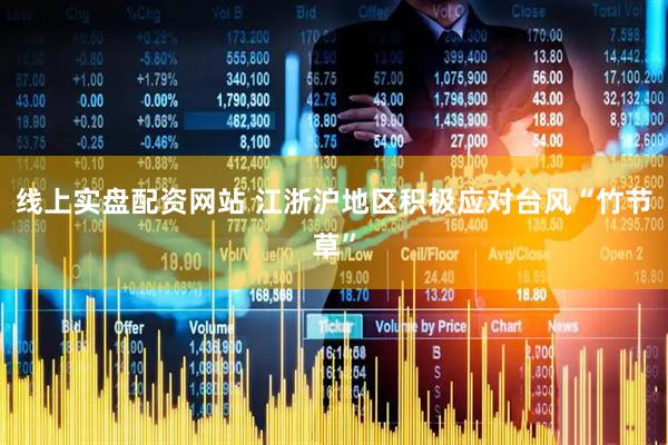 线上实盘配资网站 江浙沪地区积极应对台风“竹节草”